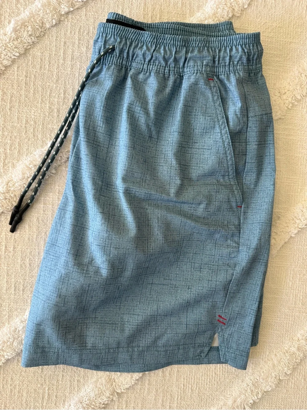 Men's Blue Drawstring Swim Shorts
